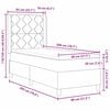 vidaXL Cama Box Spring LED Cinzento-claro 80 x 200 cm tecido