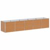 vidaXL Canteiro de jardim elevado Marrom Claro 400 x 80 x 77 cm