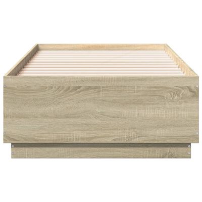 vidaXL Estrutura de cama 75x190cm derivados de madeira carvalho sonoma