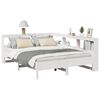 vidaXL Cama com estante sem colch&atilde;o 160x200 cm pinho maci&ccedil;o branco