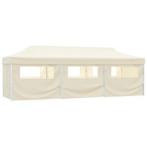 vidaXL Tenda para festas pop-up dobr&aacute;vel c/ 8 paredes 870x291x315 cm creme