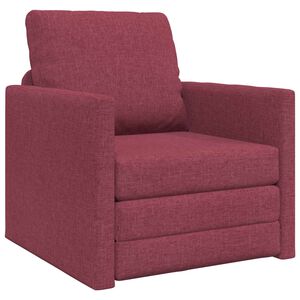vidaXL Sof&aacute;-Cama Vinho Vermelho 74 x 77 x 81 cm tecido