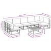 vidaXL Conjunto de Sofá de Jardim com almofada 8 pcs Preto Alumínio