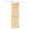 vidaXL Porta Deslizante Natural e Branco 70 x 210 cm