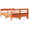 vidaXL Cama sem colch&atilde;o 120x190 cm madeira pinho maci&ccedil;a castanho-mel