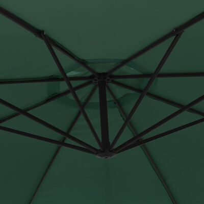 vidaXL Guarda-sol cantilever 3,5 m verde