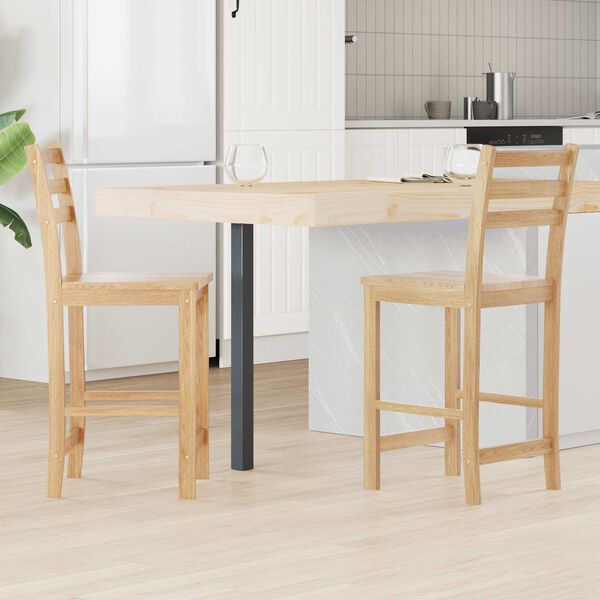 vidaXL Cadeiras de Jantar 2 pcs Natural 40 x 47,5 x 99,5 cm