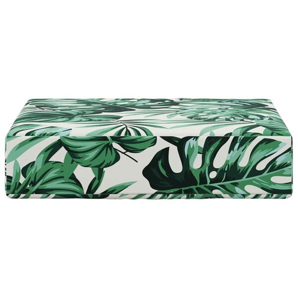vidaXL Almofada de Assento Externa Padr&atilde;o de Folhas 40 x 40 x 8 cm