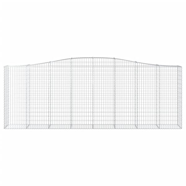 vidaXL Cestos gabi&atilde;o arqueados 9pcs 400x50x140/160cm ferro galvanizado