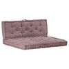 vidaXL Almofad&otilde;es p/ sof&aacute; de paletes 2pcs algod&atilde;o cinzento-acastanhado