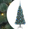 vidaXL &Aacute;rvore de Natal Artificial Pr&eacute;-iluminada com Conjunto de Bolas
