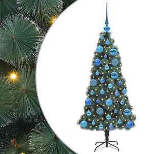 vidaXL &Aacute;rvore de Natal Artificial Pr&eacute;-iluminada com Conjunto de Bolas