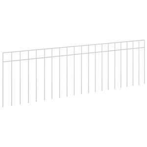 vidaXL Painel de Cerca para Jardim 12 unid. 100 x 30 cm Prateado