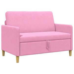 vidaXL Sofa com Armazenamento Rosa 122 x 78 x 87 cm Poli&eacute;ster