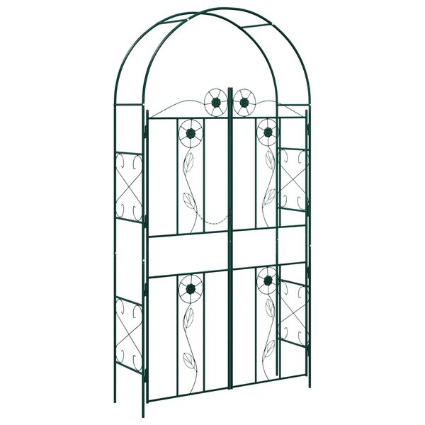 vidaXL Arco de Jardim Liso Verde 115 x 37 x 226 cm