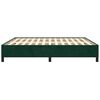 vidaXL Estrutura de cama sem colch&atilde;o 160x200 cm veludo verde-escuro