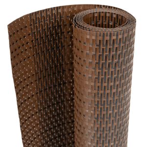 vidaXL Telas de varanda 10 pcs 255x19 cm vime PE castanho e preto