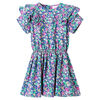 vidaXL Vestido de manga com folhos para crian&ccedil;a azul-cobalto 92