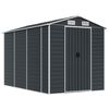 vidaXL Abrigo de jardim 191x300x198 cm a&ccedil;o galvanizado antracite