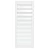 vidaXL Porta de arm&aacute;rio com design de persiana pinho maci&ccedil;o branco