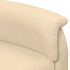 vidaXL Poltrona reclin&aacute;vel el&eacute;trica tecido cor creme