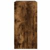 vidaXL Arm&aacute;rio de apoio c/ portas vidro 68x37x75,5 cm carvalho fumado
