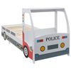 vidaXL Cama carro da policia infantil com colch&atilde;o de mem&oacute;ria 90x200 cm