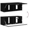 vidaXL Gabinete para TV 4 pcs Preto