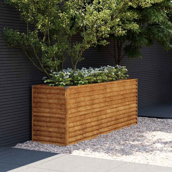 vidaXL Canteiro elevado de jardim 196x50x69 cm A&ccedil;o Corten