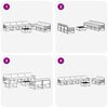 vidaXL Conjunto de Sof&aacute;s para Exterior 8 pcs Cinza Natural e Claro