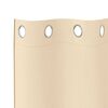 vidaXL Cortinas Blackout com Argolas 2 pcs Creme 225 x 140 cm