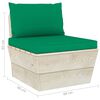vidaXL 5 pcs conjunto lounge de paletes + almofad&otilde;es madeira de abeto