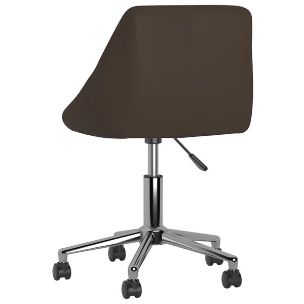 vidaXL Cadeira jantar girat&oacute;ria couro artificial castanho