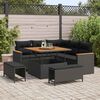 vidaXL Conjunto de Sof&aacute; de Jardim 8 pcs Preto Rattan Sint&eacute;tico