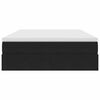 vidaXL Cama com arruma&ccedil;&atilde;o e colch&atilde;o Preto 140 x 190 cm Veludo