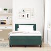 vidaXL Cama Box com colch&atilde;o Verde Escuro 120 x 190 cm Veludo
