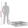 vidaXL Cama elevada de gabi&atilde;o Prateado 100 x 100 x 20 cm