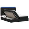 vidaXL Cama de Armazenamento LED com Colch&atilde;o Preto 200 x 200 cm Tecido