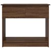 vidaXL Mesa consola com gavetas 85,5x38,5x74,5 cm carvalho castanho