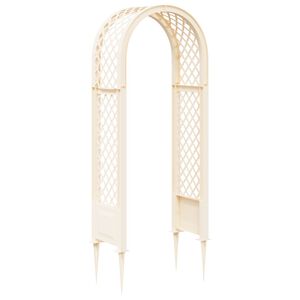 vidaXL Arco de Rosa com Pontas PP Branco