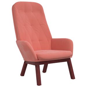 vidaXL Cadeira de descanso veludo rosa