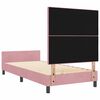 vidaXL Cama Box com cabeceira Rosa 90 x 190 cm Veludo