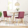 vidaXL Cadeiras de jantar 2 pcs tecido vermelho tinto