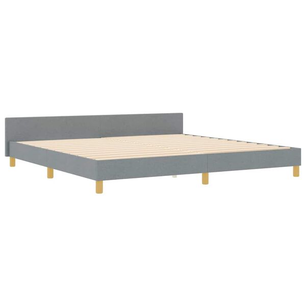 vidaXL Estrutura da Cama Cinzento-claro 200 x 200 cm tecido
