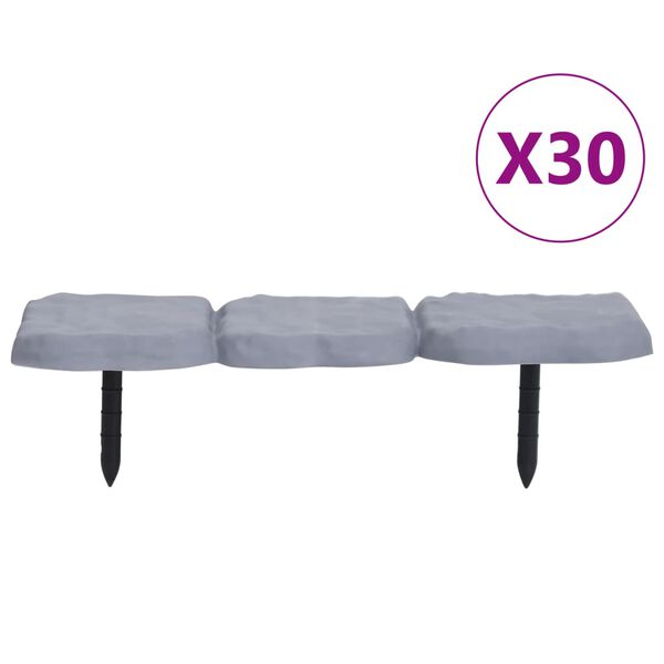 vidaXL Estacas bordas de relvado 30 pcs PP