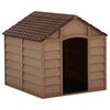 vidaXL Casota para c&atilde;o 71x71,5x68 cm castanho PP