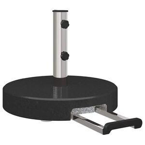 vidaXL Base para chap&eacute;u de sol Preto &Oslash; 45 x 37.5 cm Granito