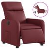 vidaXL Poltrona reclin&aacute;vel el&eacute;trica couro artificial vermelho tinto