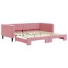 vidaXL Sof&aacute;-cama com gavet&atilde;o 100x200 cm veludo rosa