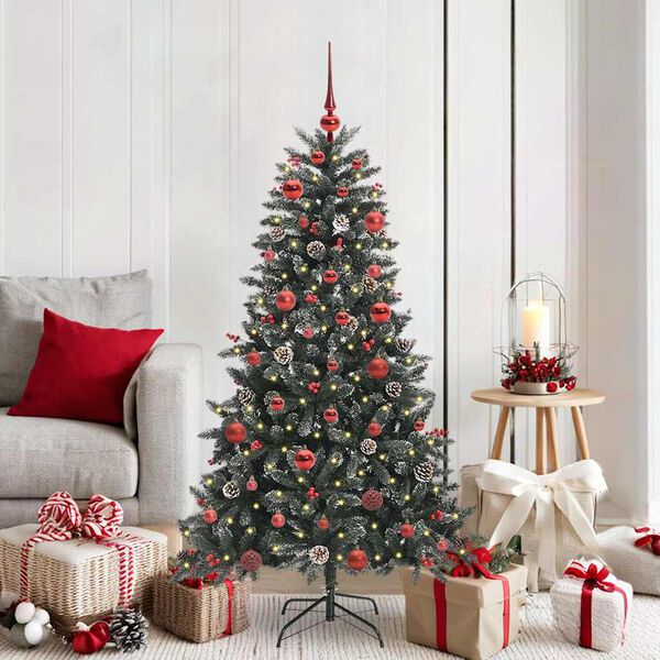 vidaXL &Aacute;rvore de Natal Artificial Verde 150 cm PVC, Pl&aacute;stico e A&ccedil;o